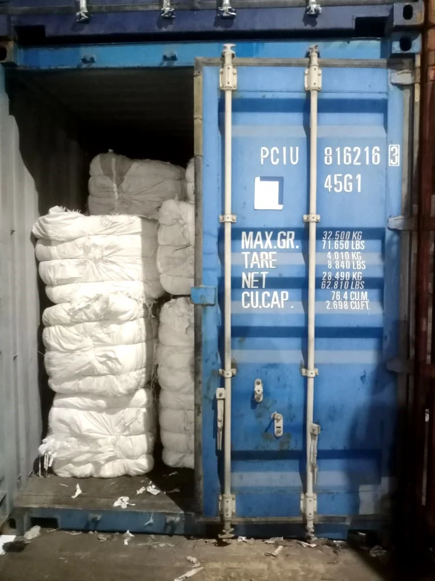 DENIM FABRICS WASTE COTTON SPANDEX OR STRETCH MIXED RAGS FROM BANGLADESH JEANS PANT FABRICS WASTE FOR RECYCLE