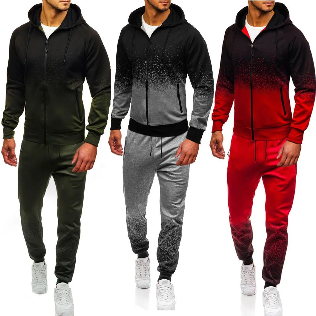 Latest Fashion Design Strip Plain Jogging Track Suit
