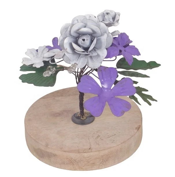 NEW CHRISTMAS TABLE TOP ORNAMENTS WOODEN BASE DECORATIONS FLOWER BUNCH INDOOR OUTDOOR HOLIDAY X-MAS DECORATIVE ORNAMENT