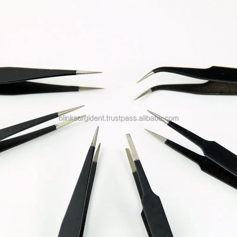eyebrow forceps 6pcs BGA Precision Tweezer Set Antistatic Tweezers Stainless Tweezers manicure pedicure instruments