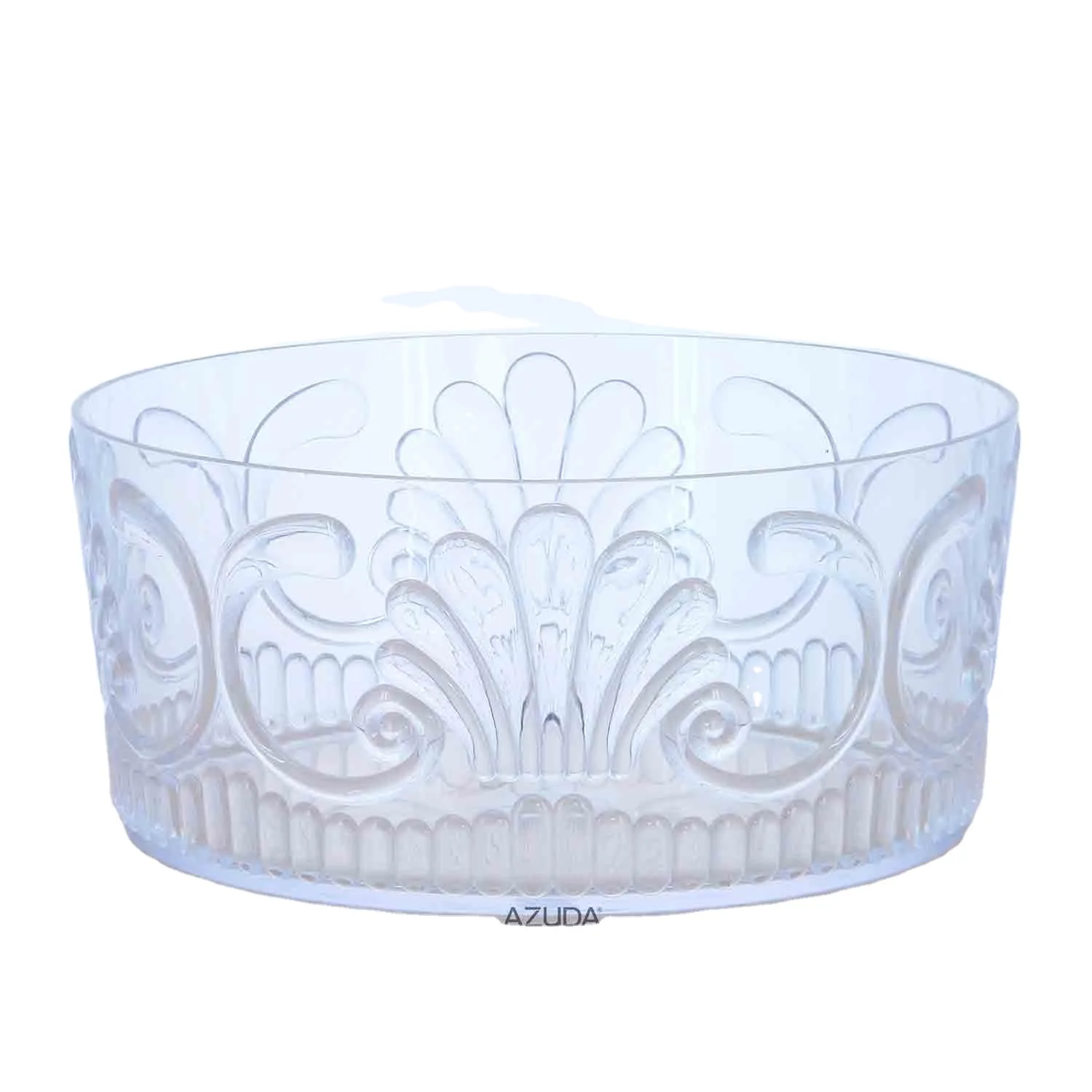 
AZUDA_Transparent Relief Plastic Bowl Large 