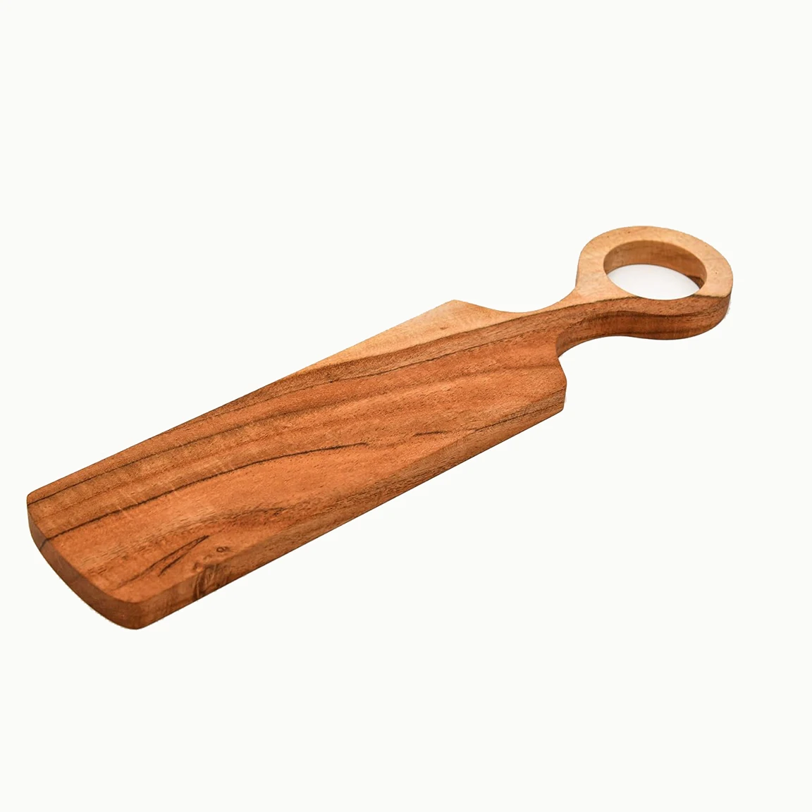 Hot Sale Natural Acacia Wood Platter with Handle Wooden Serving Tray Custom Design Food Coffee Serving Plate Decor Cheap Price