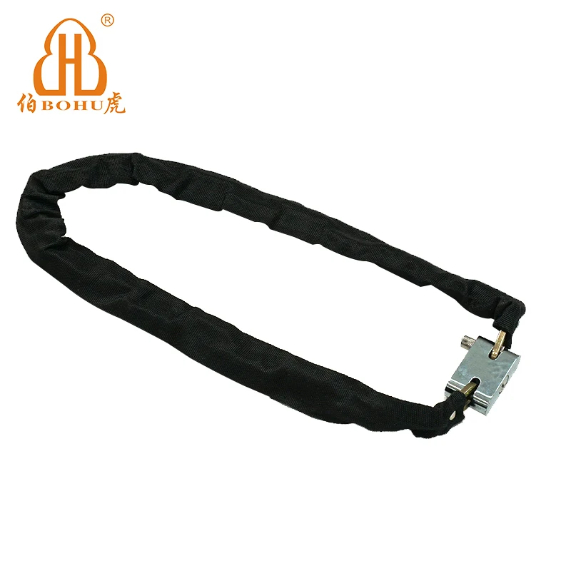 BOHU Bicycle Lock Chain Waterproof Alloy Steel Long Security Motorcycle Key Chain Lock