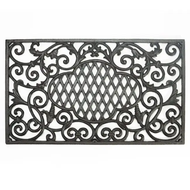 Premium Rubber Wrought Iron Mat Made in India Stylish, Non-Slip, Heavy-Duty, Ideal for Indoor & Outdoor Entrances, Long-Lasting
