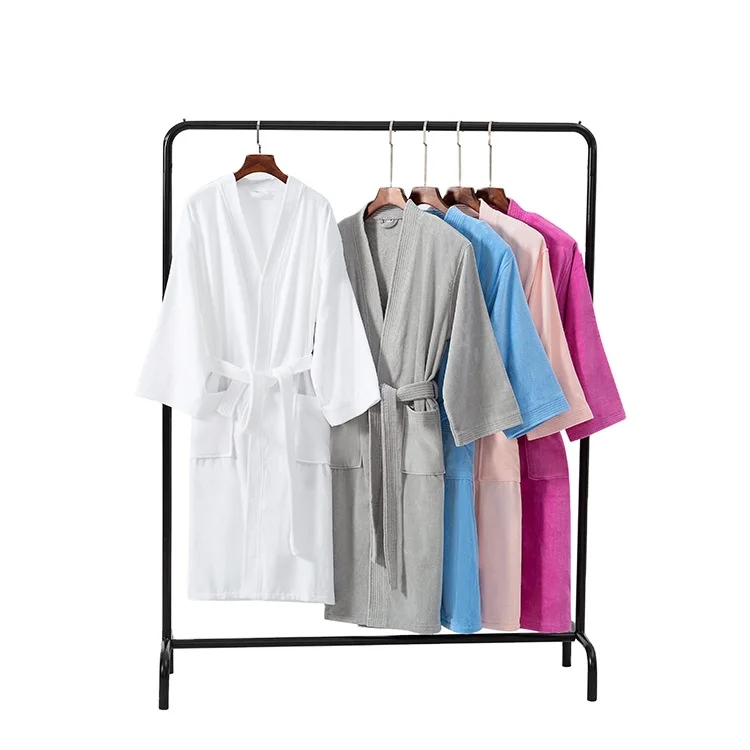 oem custom logo design with absorbent and quick-drying long bathrobe for men and women and hotel nightgown hotel bathrobe