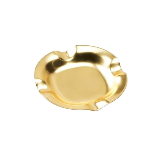 Exclusive Quality Ashtray Lightweight Brass Adults Smoking Dust Collectable Tray Metal Ashtrays For Table decoration