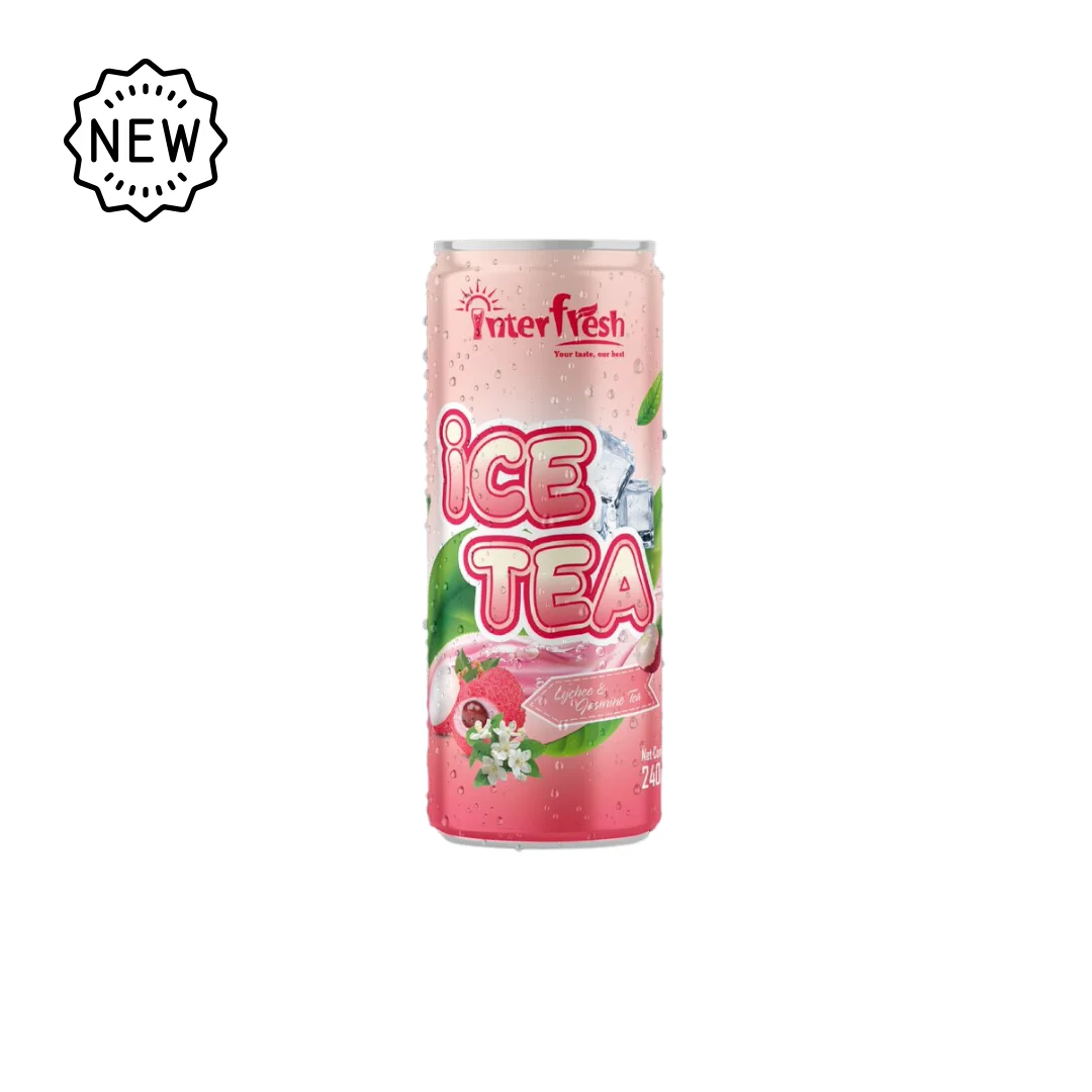 INTERFRESH 500ml Green Ice Tea Drink With Juice Favor Lychee Orange Beverage Manufacturer Peach Tea drink
