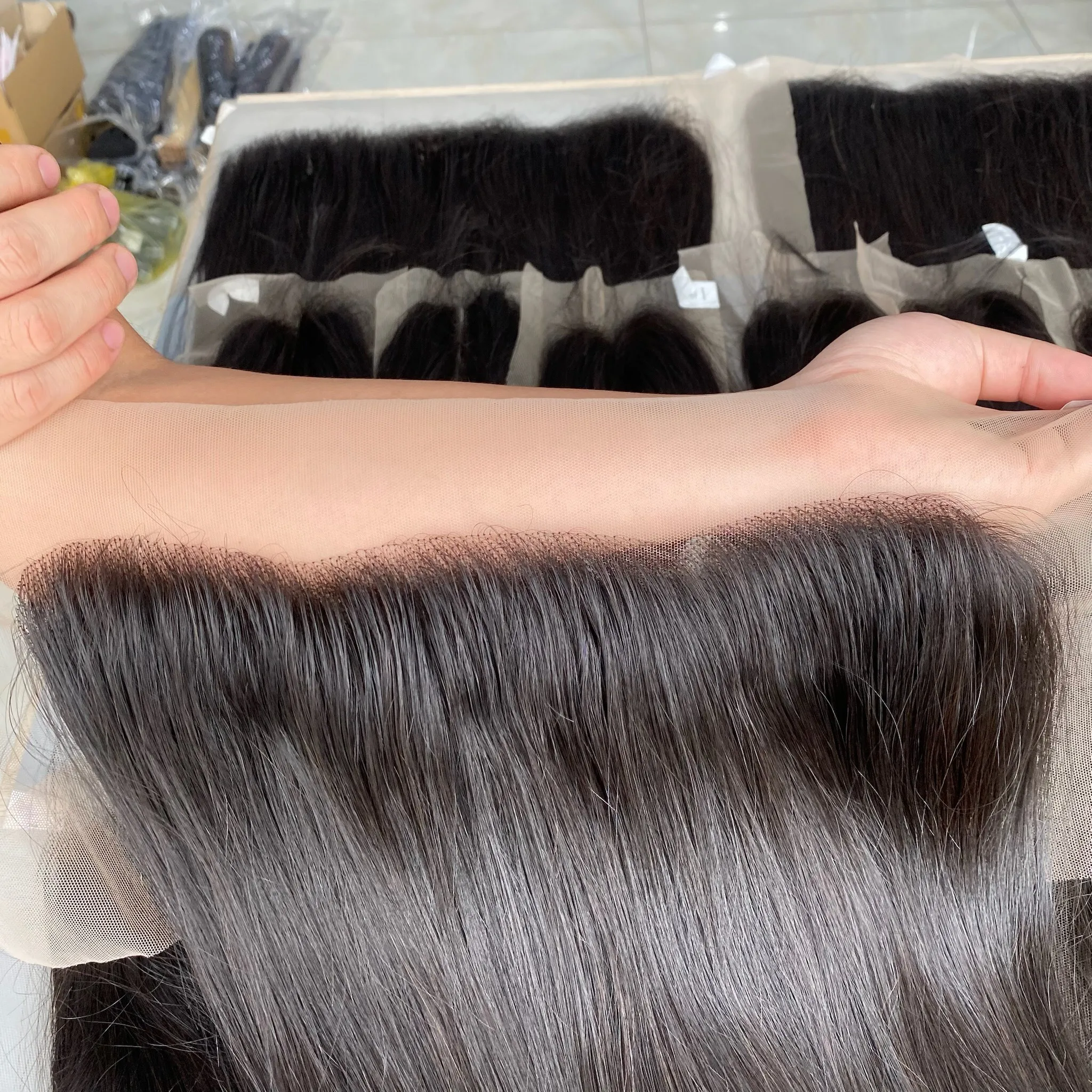 Best Quality Cuticle Aligned Hd Closure Lace Fronts With Wholesale Price, Transparent HD Lace Frontal