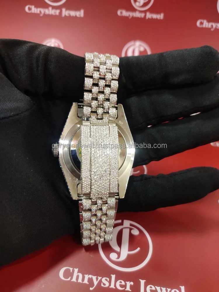 Luxury Alibaba 2024 Best Seller Supplier Manufacturer Wholesaler Exporter Good Price Moissanite Vvs Iced Out Watches In India
