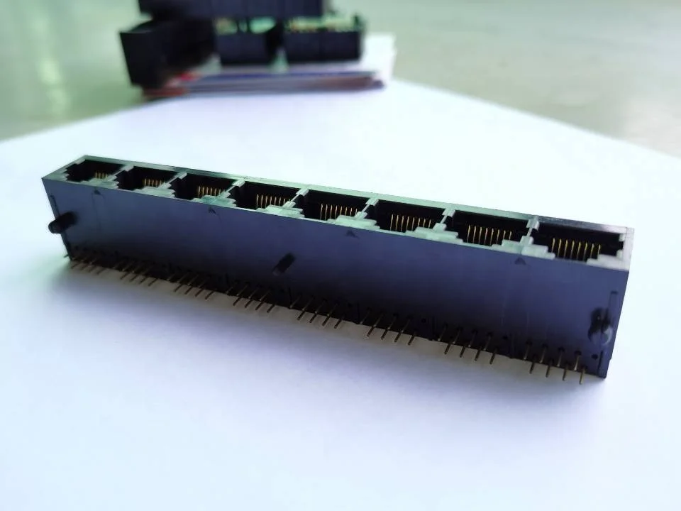 Заводская цена, порт RJ45 1X8 без экрана 10P8C для ethernet