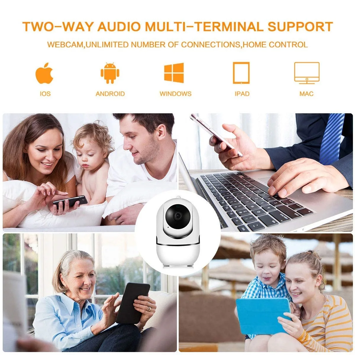 100% Original Sunivision Tuya Camera Wifi Ip Video Wireless Night Vision Auto Tracking Baby Monitoring Camera 360 PTZ Camera