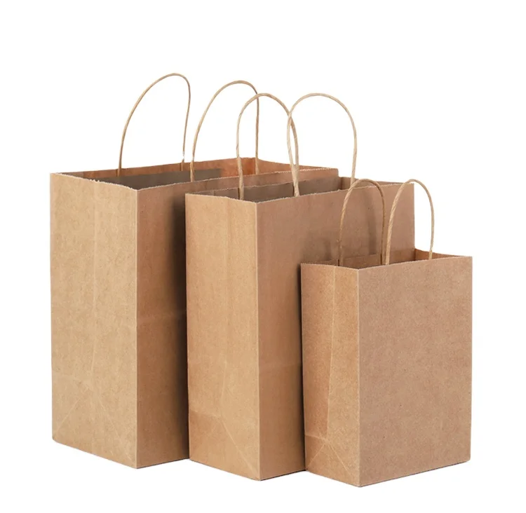 Custom Kraft Paper Bags Making Machine With Your Own Logo Gift Cosmetic Food Packing Packaging Shopping Envelope White Brown Bag