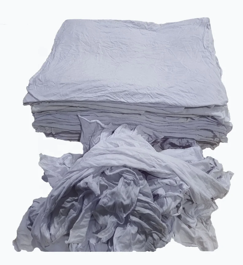 A GRADE WASH WHITE KNIT WIPING RAGS FOR CLEANING FROM BANGLADESH OIL AND WATER MORE ABSORBENT RAGS