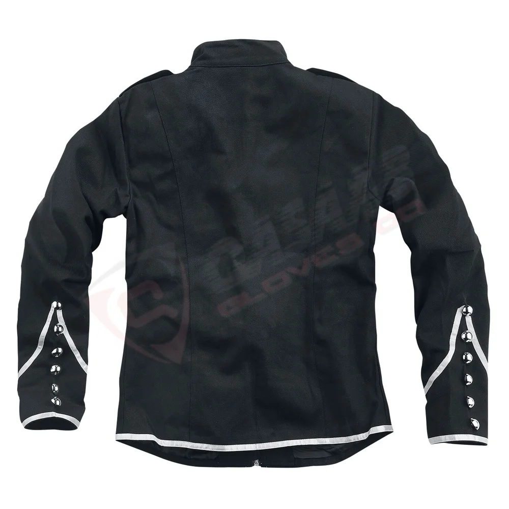 Medieval-Princess Steampunk-Gothic Clothing  Black Cotton Jacket Vintages Stand-Collar Retro-Style Breathable Coats Jackets