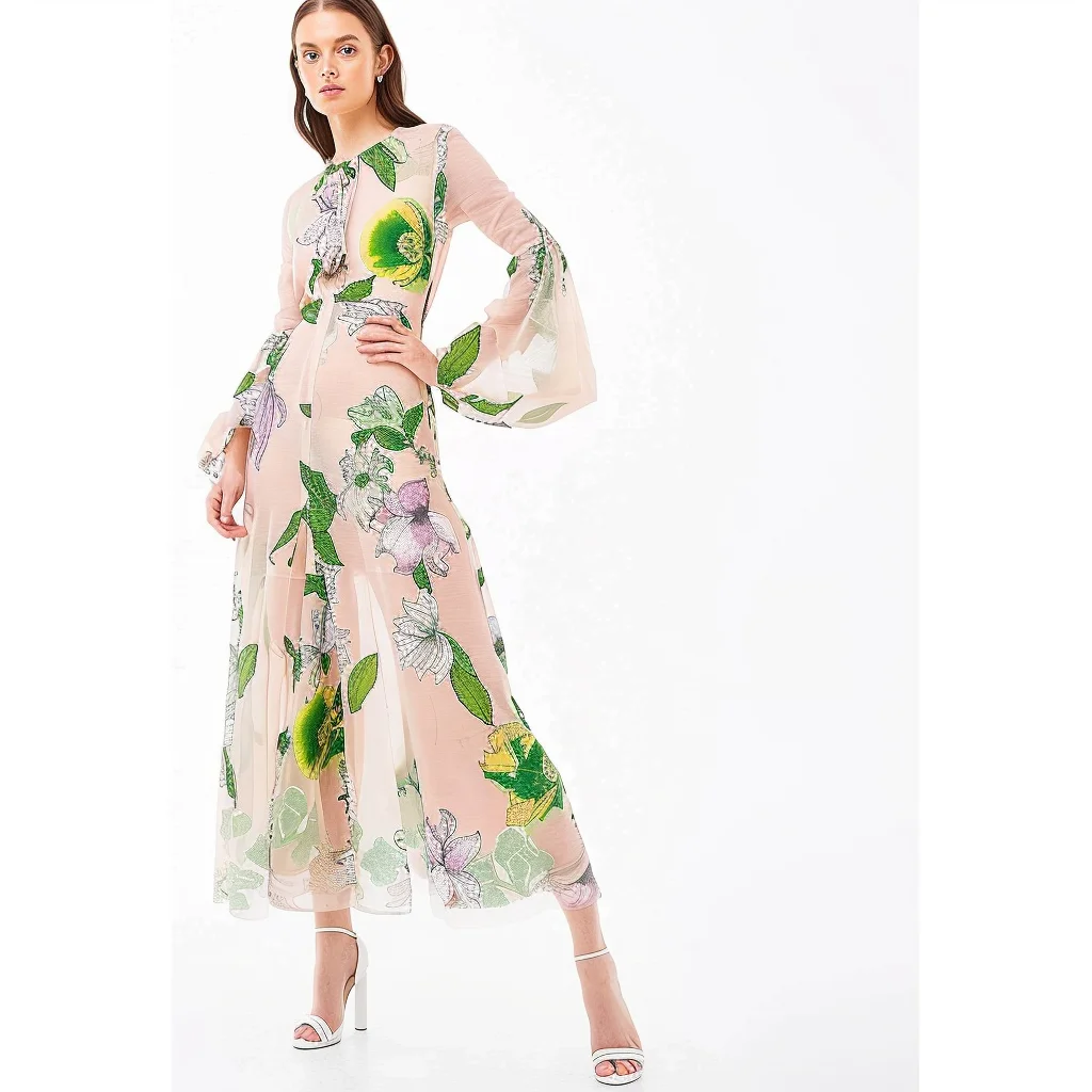 Custom Summer Floral Casual Dresses Long Evening Elegance Lady Elegant Party Midi Dress For Women 2024