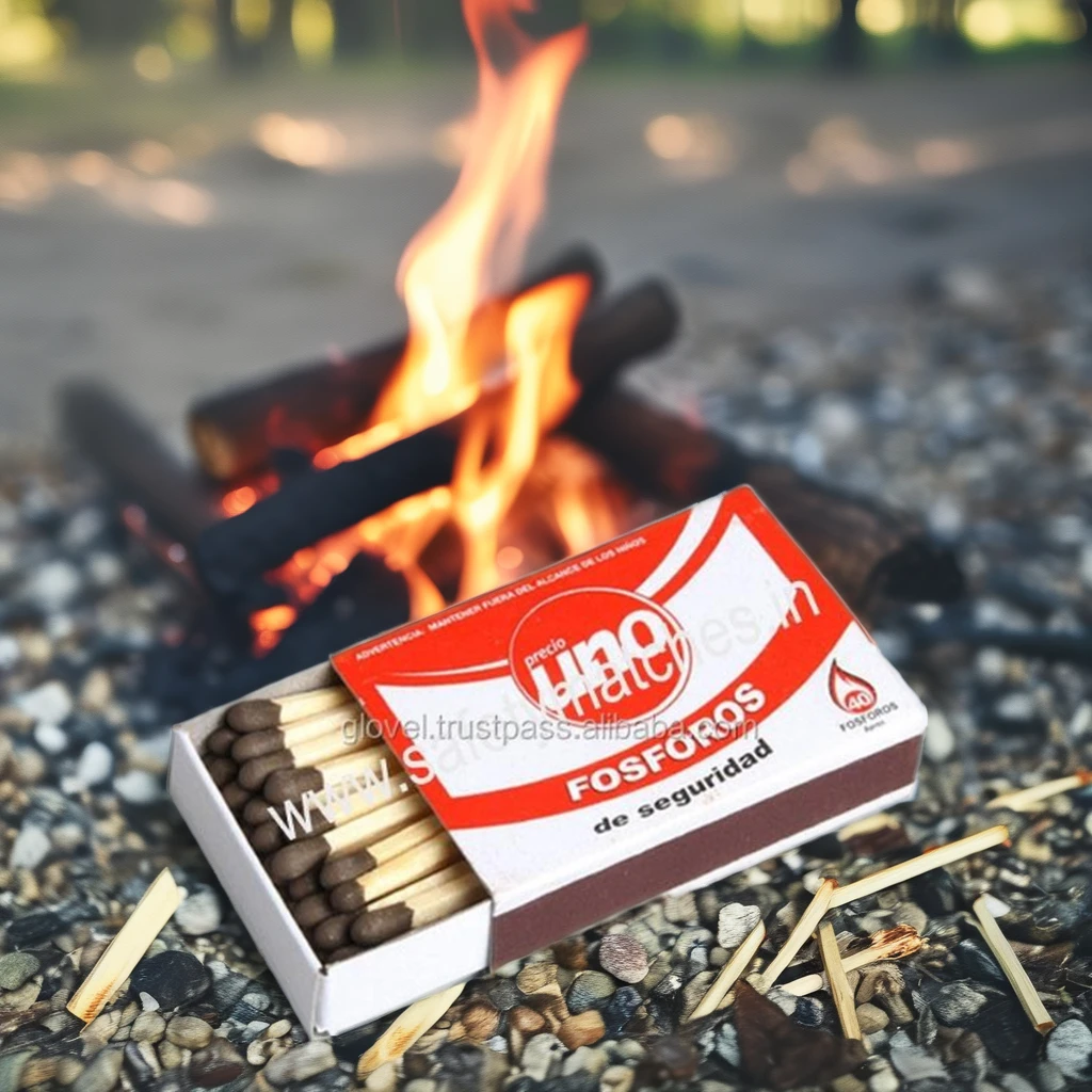 Premium quality custom printing paper matches box packaging with barbeque safety matches at cheapest price from India