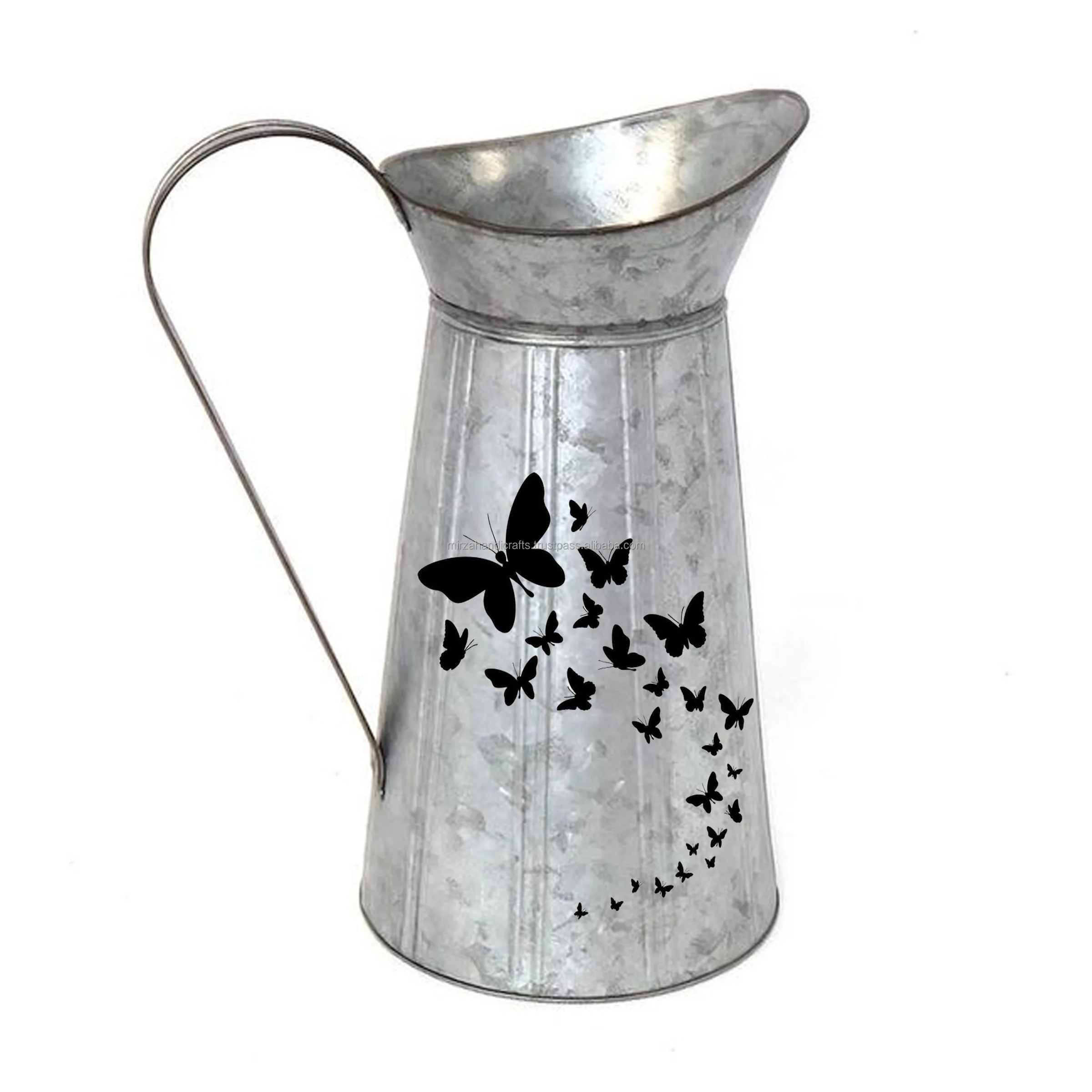 farmhouse style with this beautiful milk jug vase Heart shape design Handcrafted with handle Decorative Pitcher custom Price