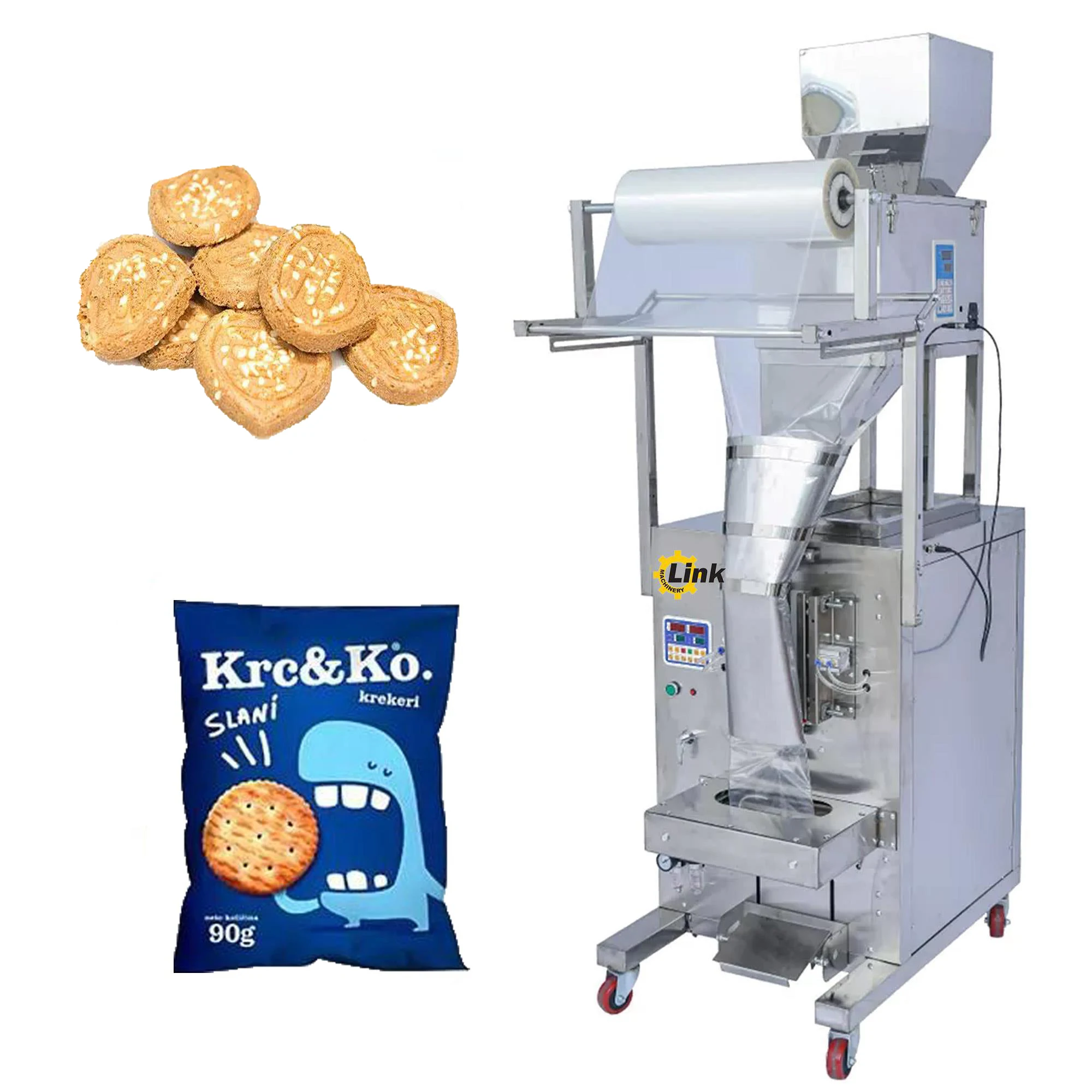 Fully Automatic Multi-functional High-speed Packaging Snack Food Potato Chips Popcorn Cashew Nut Biscuit Packaging Machine