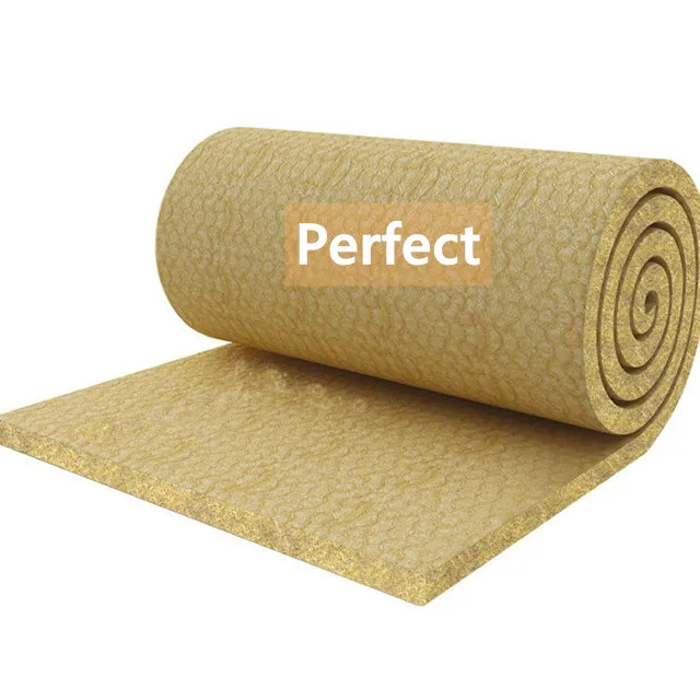 Factory wholesale soundproof rock wool fiber blanket rock wool acoustic insulation blanket in roll