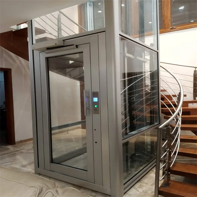 4-12m lifting height 3 floor small residential lifts home elevators hydraulic house elevator with cabin