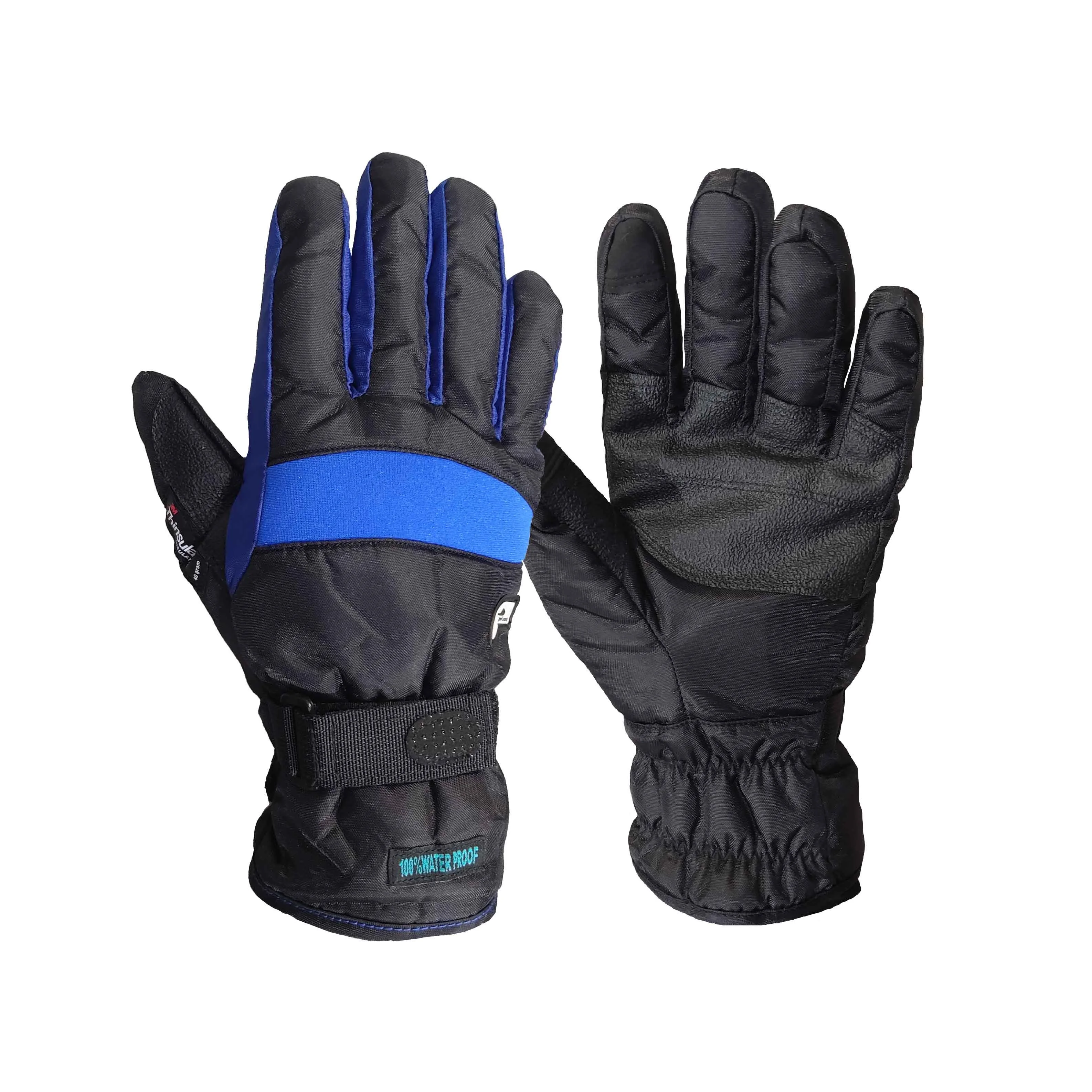 Custom Logo Unisex Full Finger Ski Gloves with Anti-Slip 3M Thinsulate Waterproof Warm Winter Gloves Full-Grip Gloves
