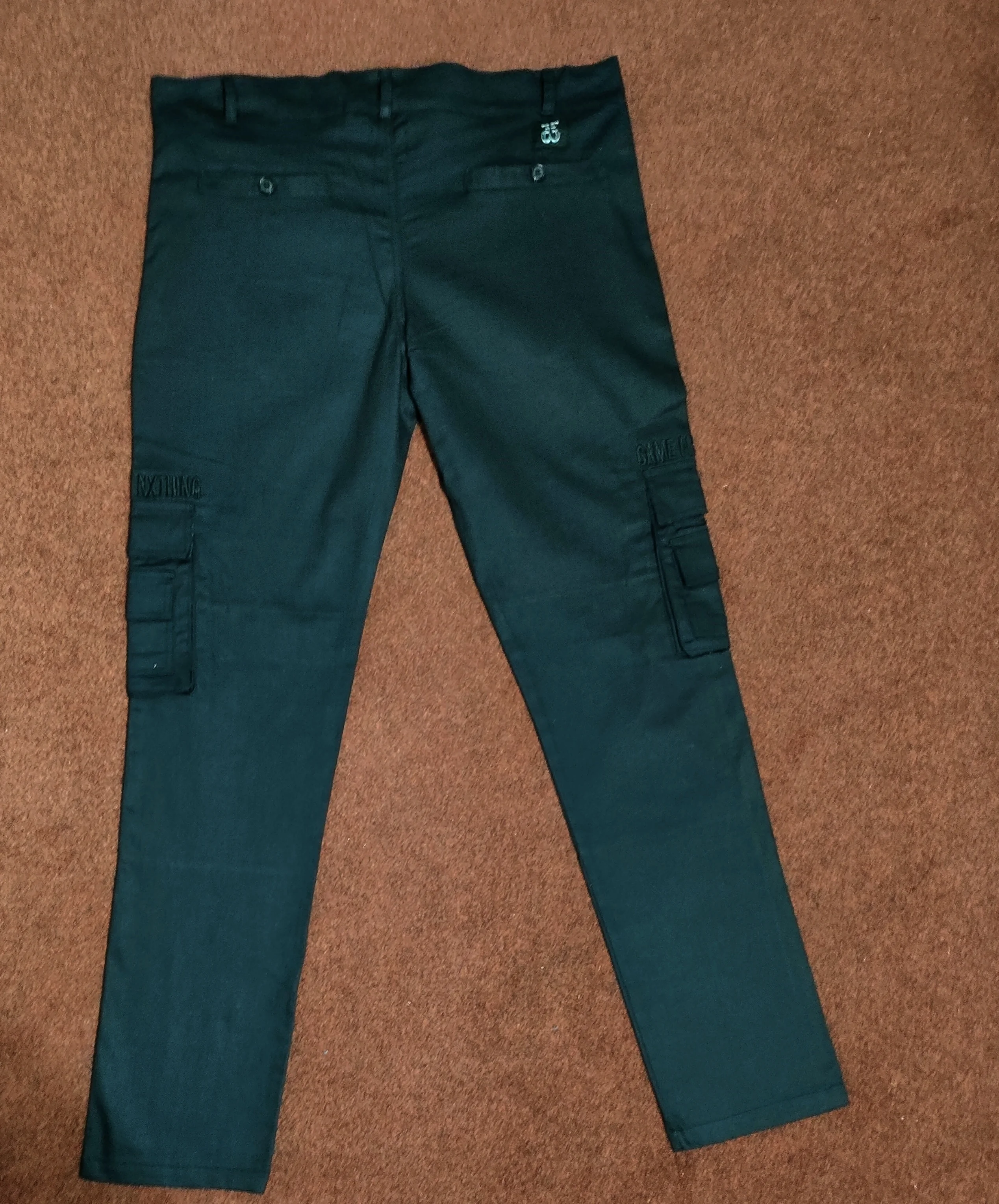 Wholesale new Arrival black 3D Embroidered Cotton Made Custom Workwear Working Uniform Dickie Suits 2 Piece jacket pant Mens set