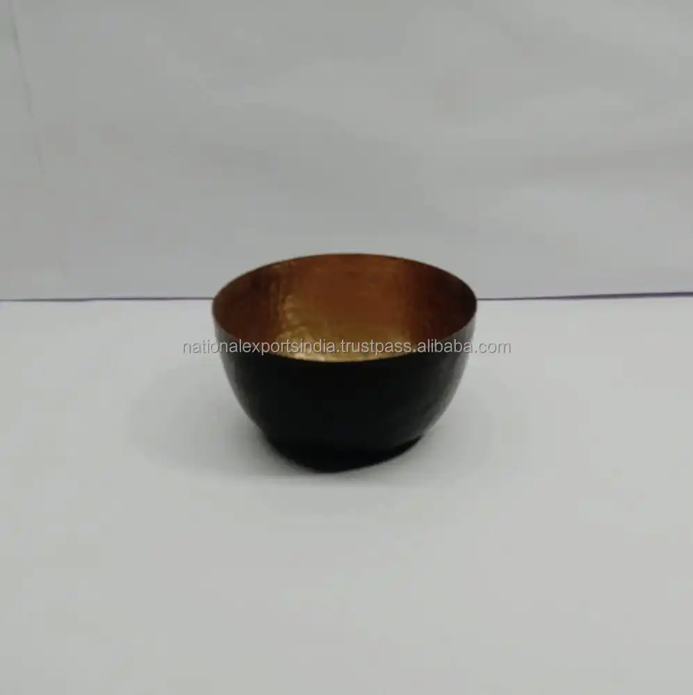 Kitchen round metal bowls no slip silicone bottom bakery mixing bowl copper bowl