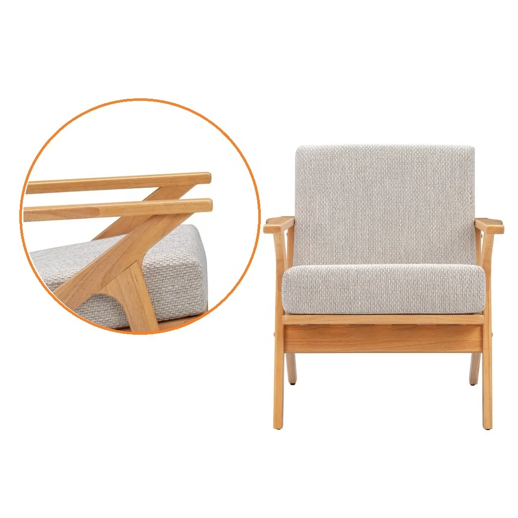 Lounge Chair Top New Product Living Room Luxury Vietnam Home Furniture Corner Sofa European Style Wood Antique One Seat