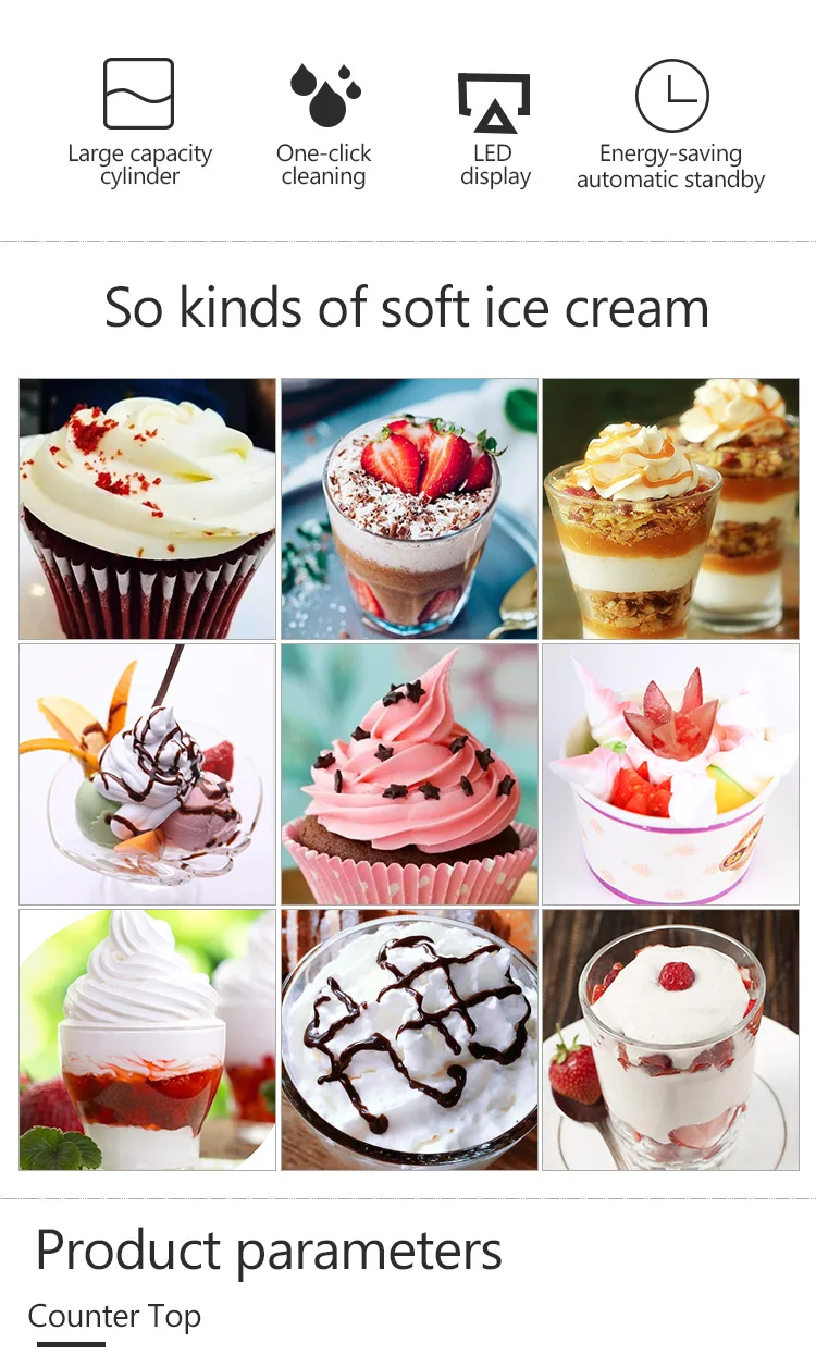 Italian Ice Cream Machine Soft Ice Cream Making Machine Three Flavors Soft Serve Machine