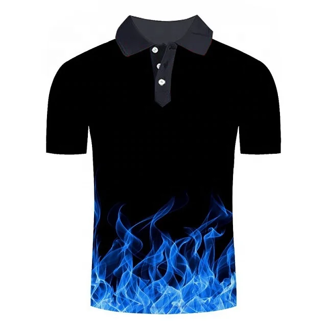 
High Quality Custom Sublimation Printing Polyester Men Short Sleeve Quick Dry Sports Golf Polo T Shirt 