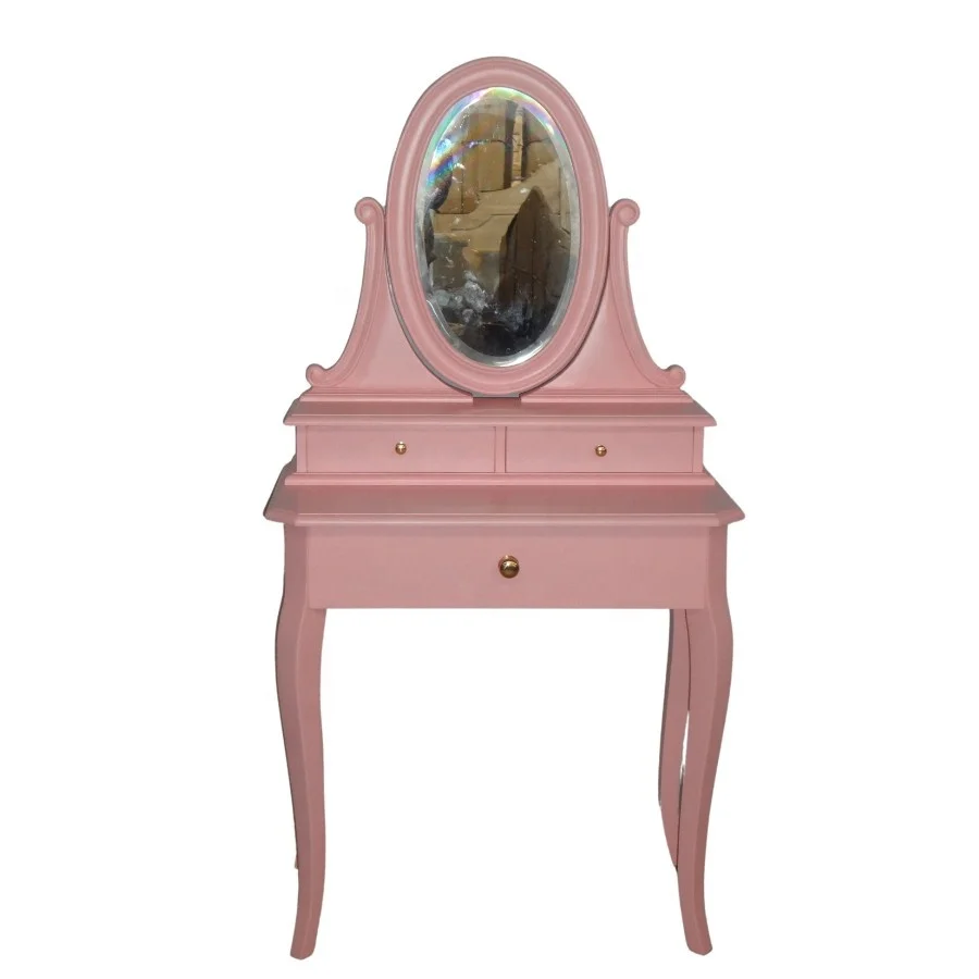 Детский туалетный столик с зеркалом Классическая Детская мебель для девочек комод с табуреткой детский набор мебели для спальни