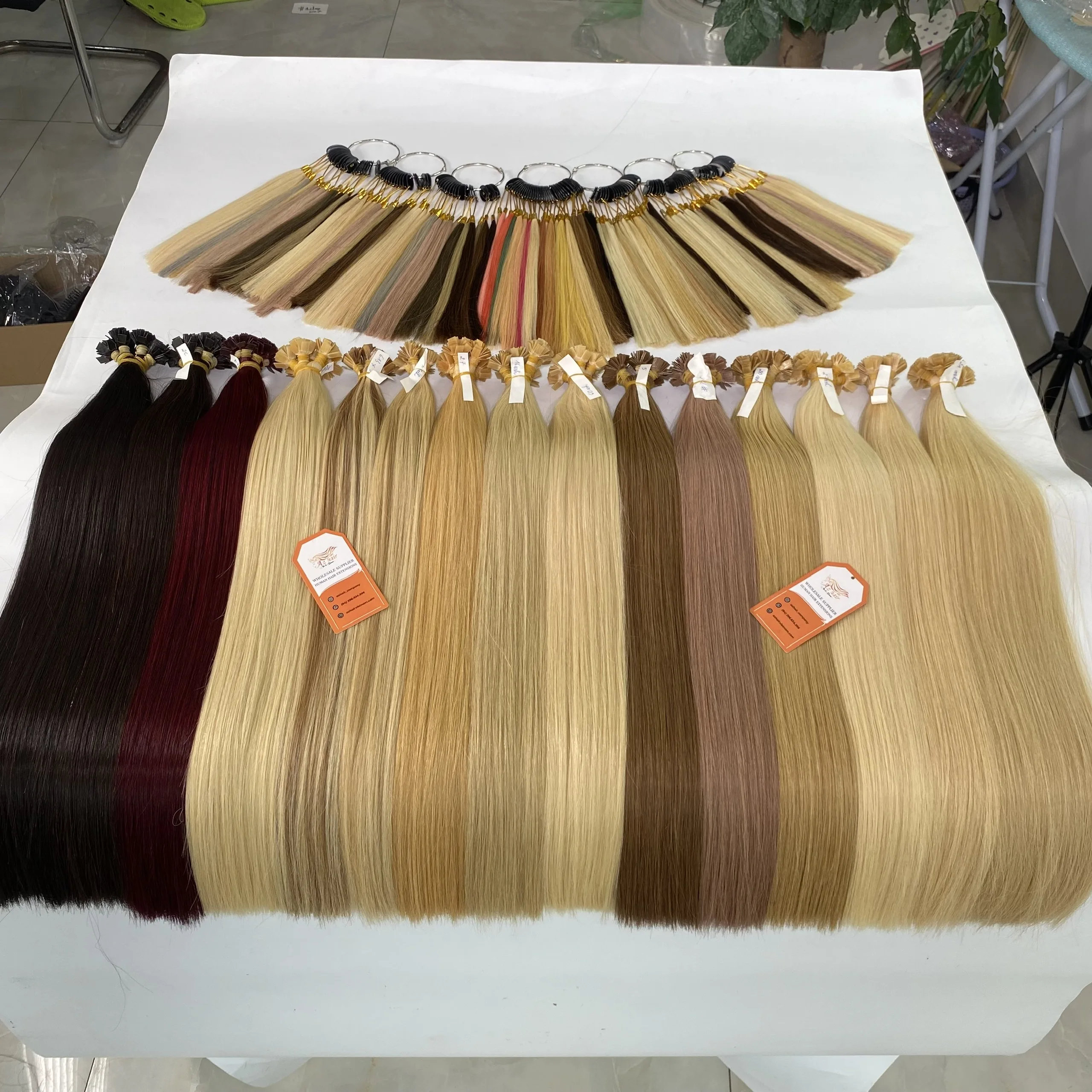 High Quality Remy Hair Extensions Flat Tip Keratin Wholesale Price with Global Shipping Human Hair Extensions