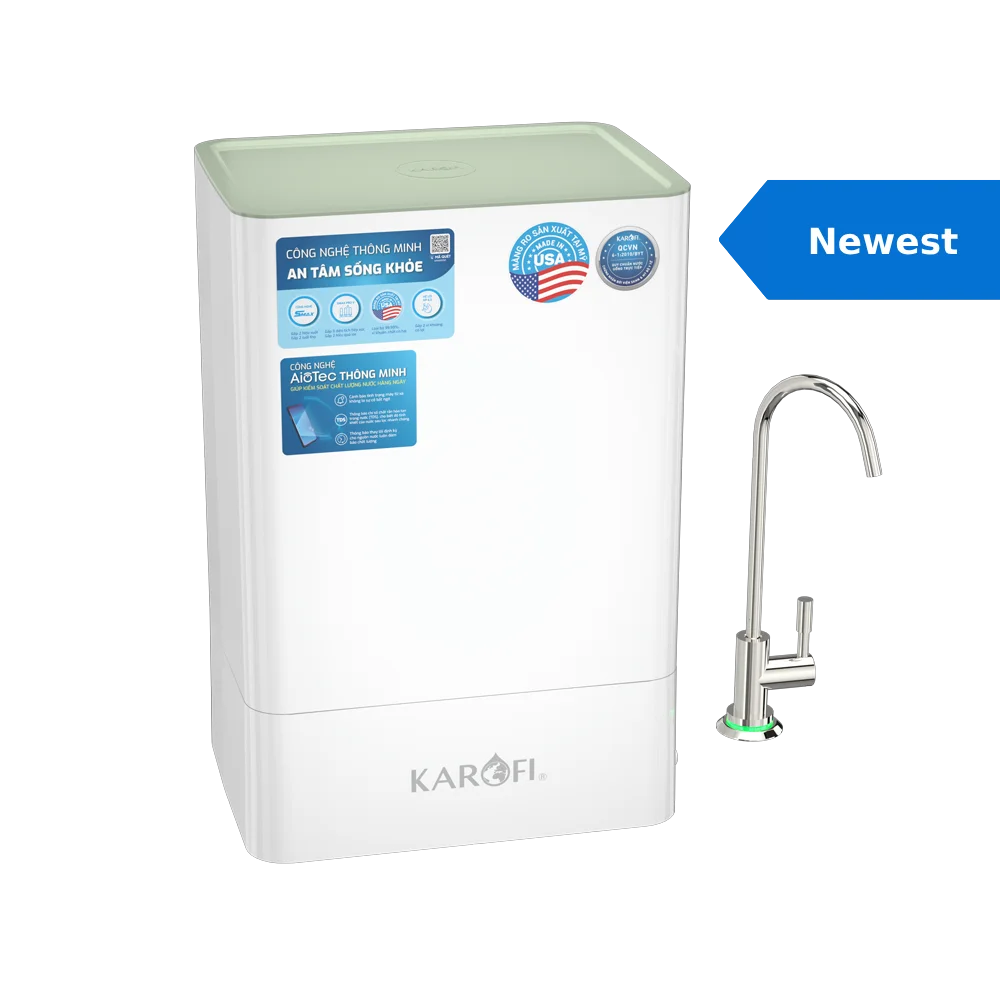 Karofi KAQ-U98 Smart 10-Stage Reverse Osmosis Water Filter System with LED Faucet for Household Commercial and Hotel Use