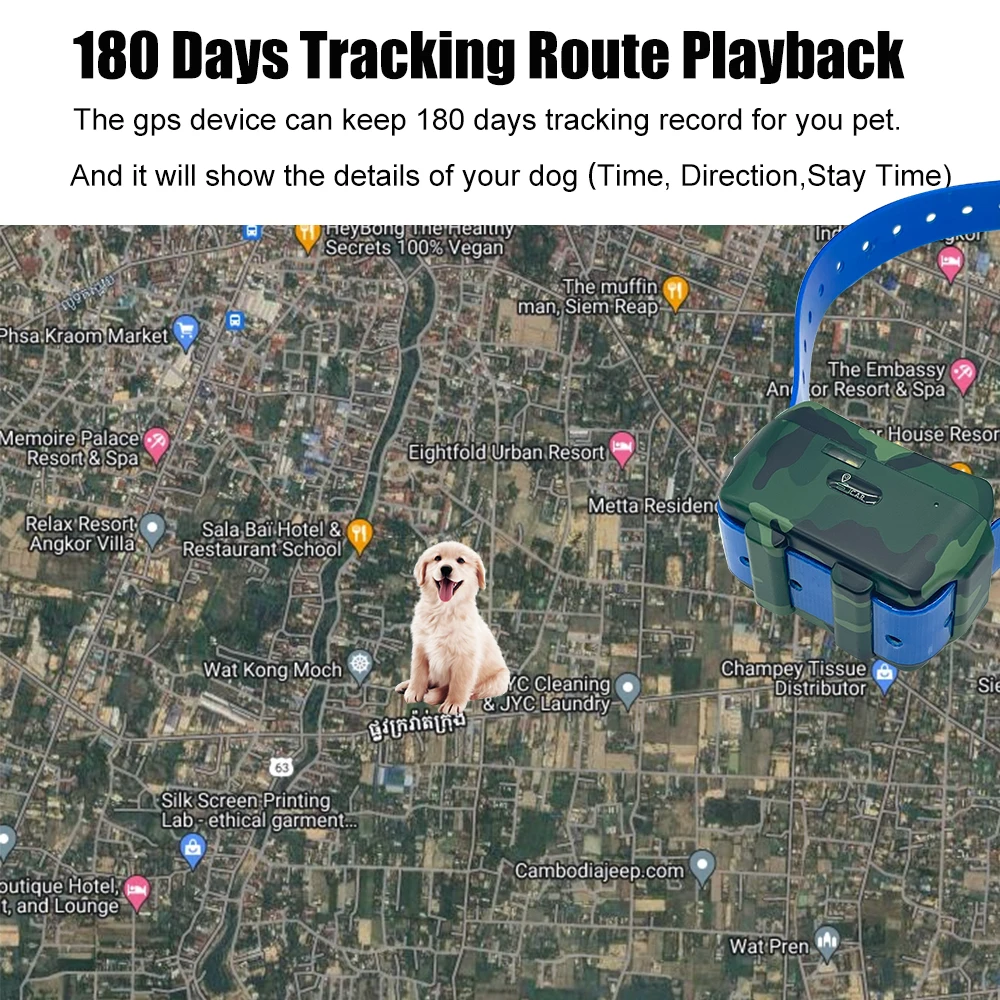 Поставщик от производителя IP68 Водонепроницаемый 4G охотничий GPS трекер для дрессировки собак IK122T