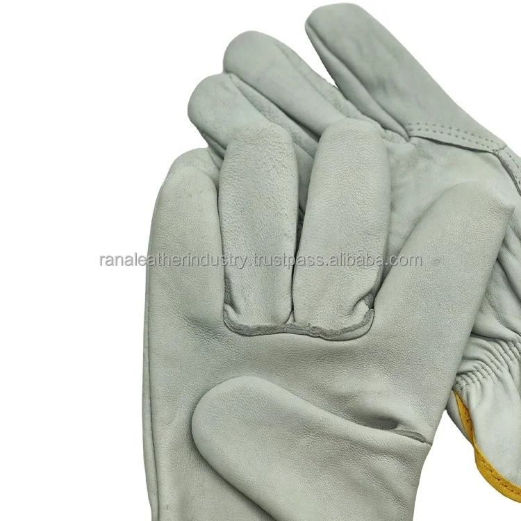 Cowhide spilt heavy duty industrial safety driver working leather welding gloves
