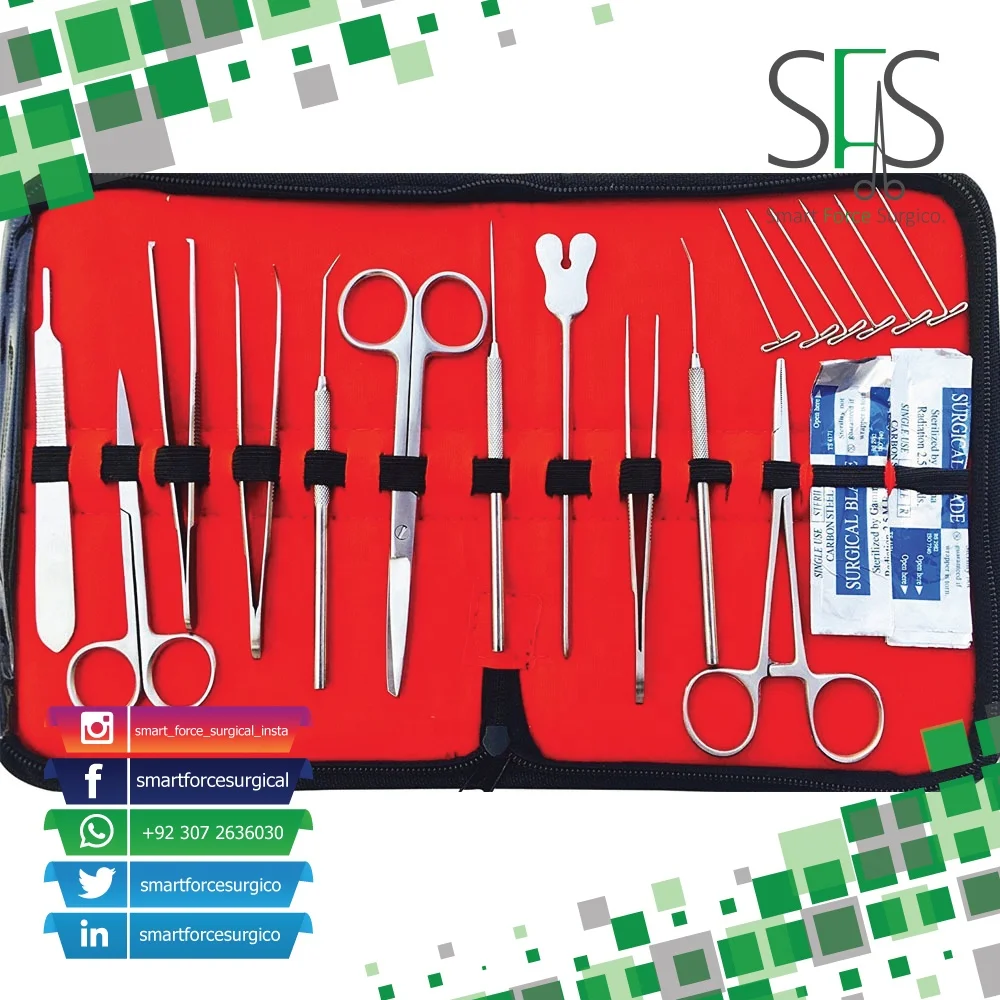 Advanced 2021 Student Dissection Dissecting Kit 6 T Pins Biology & Anatomy tools Medical Student Surgical Instruments Set Kit