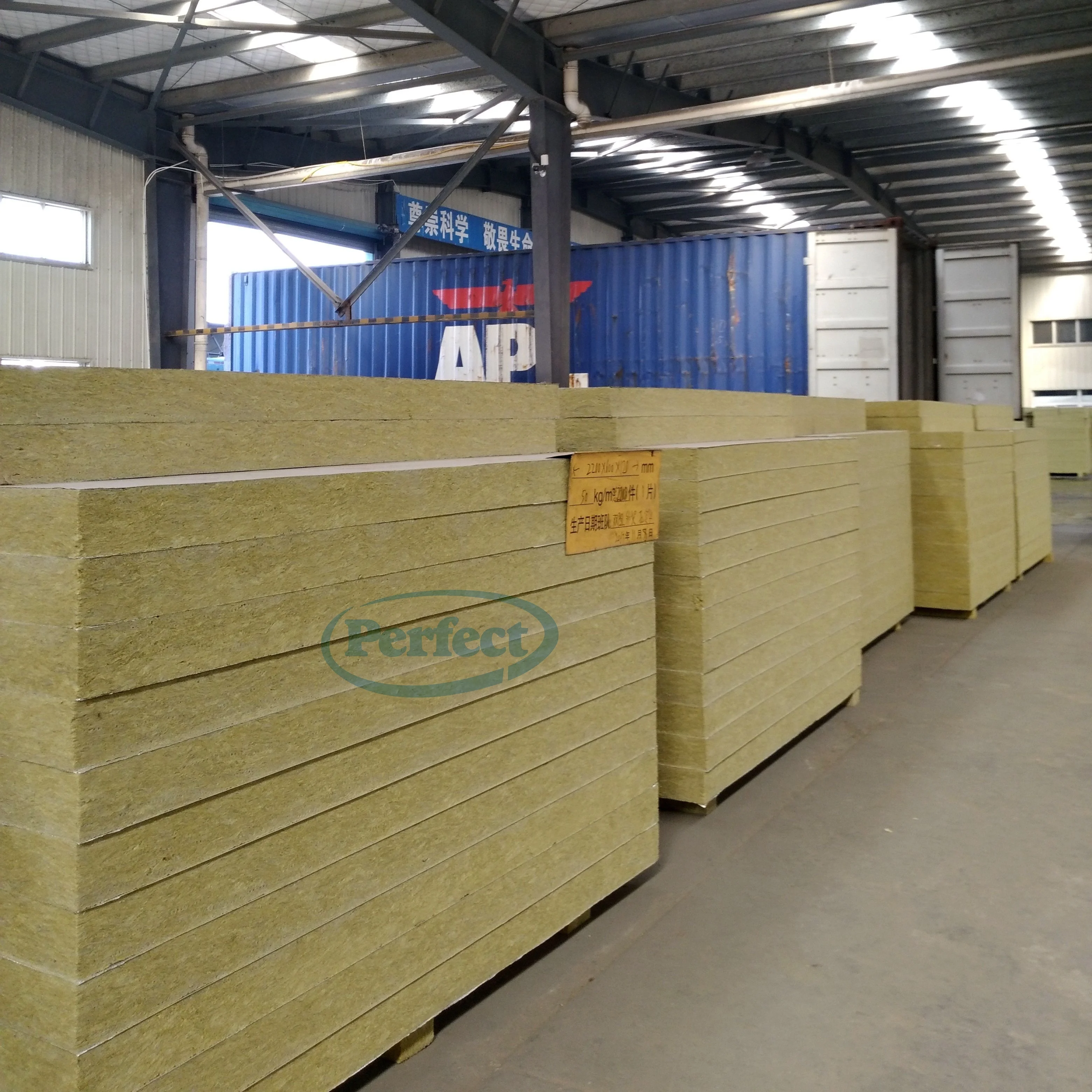 Rock wool sandwich wall panel insulation board aluminum roofing panel fireproof rock wool panels