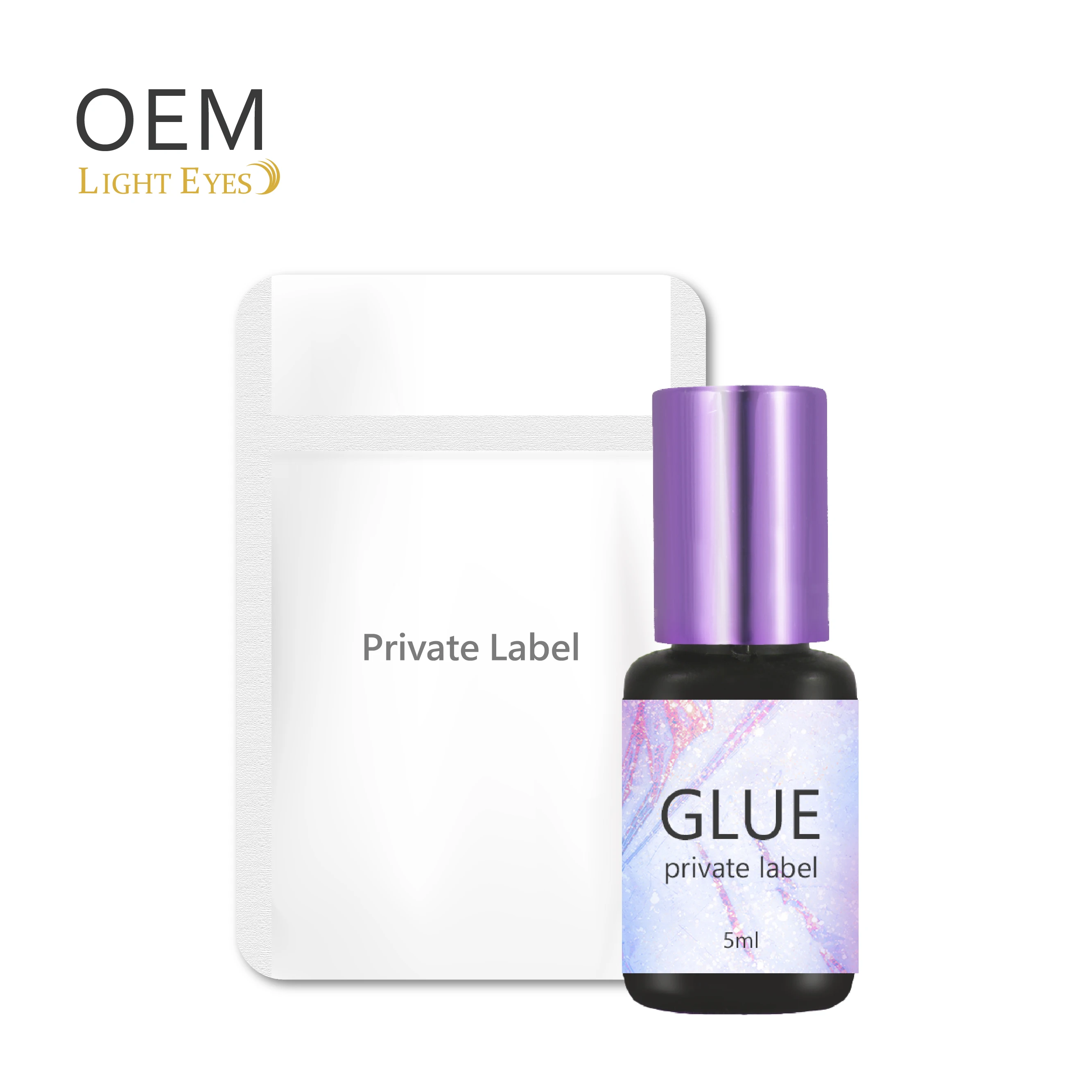 LIGHTEYES Low MOQ Professional Lash Glue Black Clear Eyelash Glue