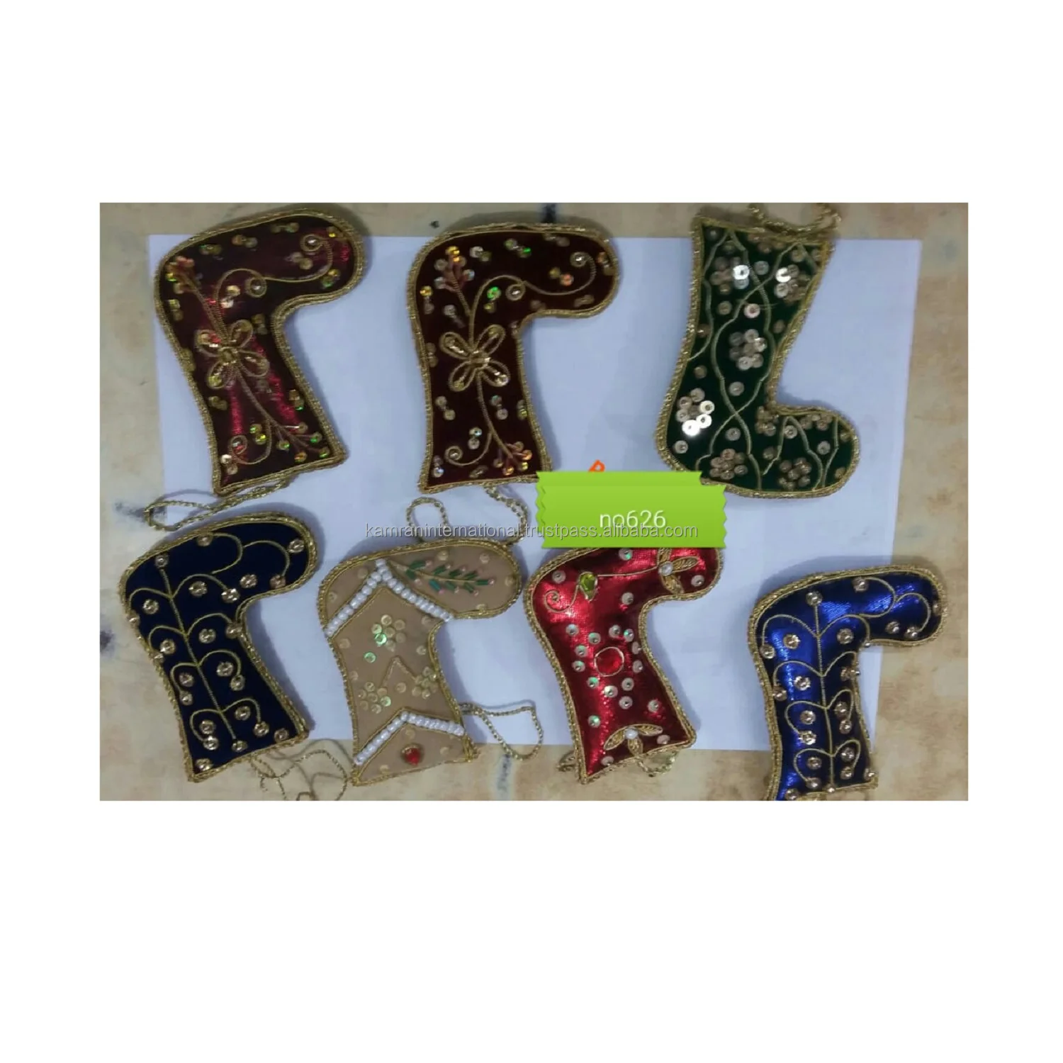 Designer Decorative Hangings Christmas Socks Decorative Metal Hanging Item Indian Art Hanging Socks Wall Hanging Designer Item