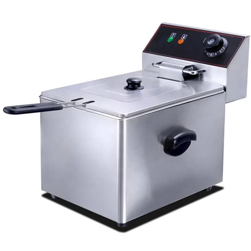 
Commercial Catering Deep Electric Fryer With 1-Tank 1-Basket Electric F, High Cost- Effective Deep Fryers For Snake Frying 