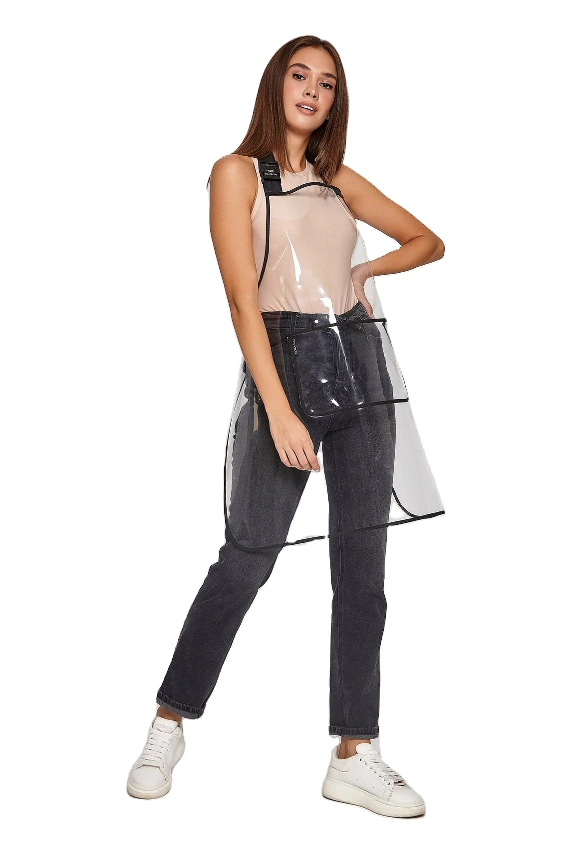 Transparent hairdresser apron with pocket Trendy barber apron Hair stylist gift ideas Stylist accessories Nail tech gift