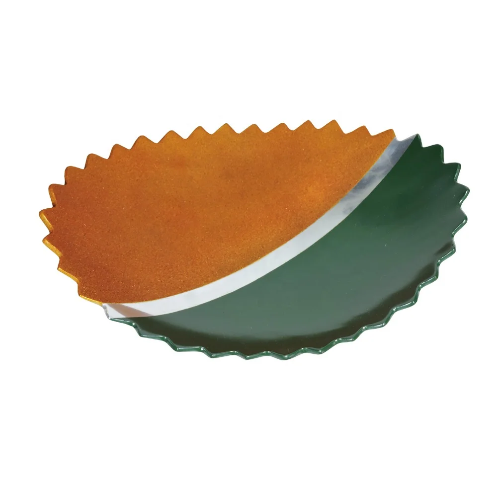 Modern Style Aluminium Jewelry Tray Leaf Shape Green Color Spray Painted Jewelry Display Tray