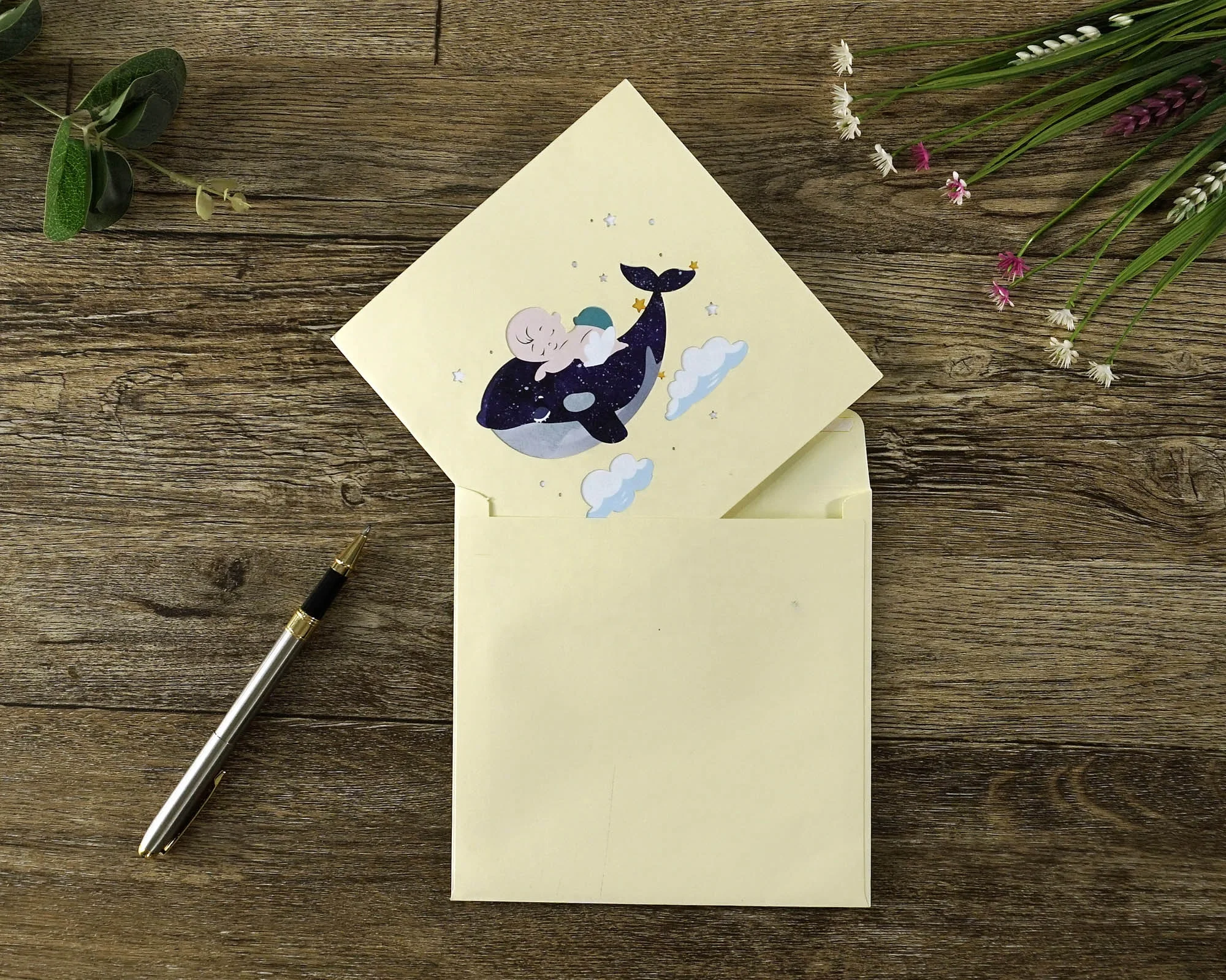 New Model 3D months greeting cards for baby and Age Monthly Milestone 3D Popup Card Supply quantity from 100 pcs