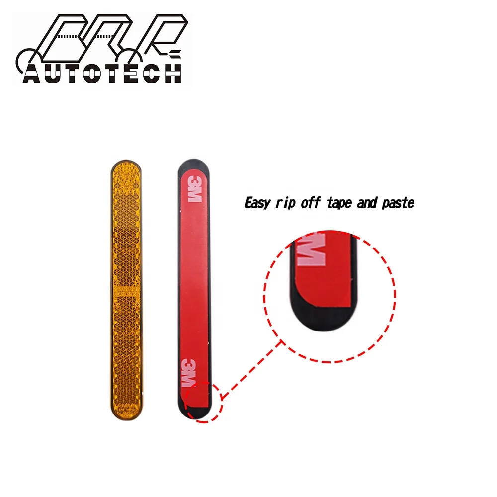Motorcycle motorbike red amber orange self adhesive E-mark certificated reflector