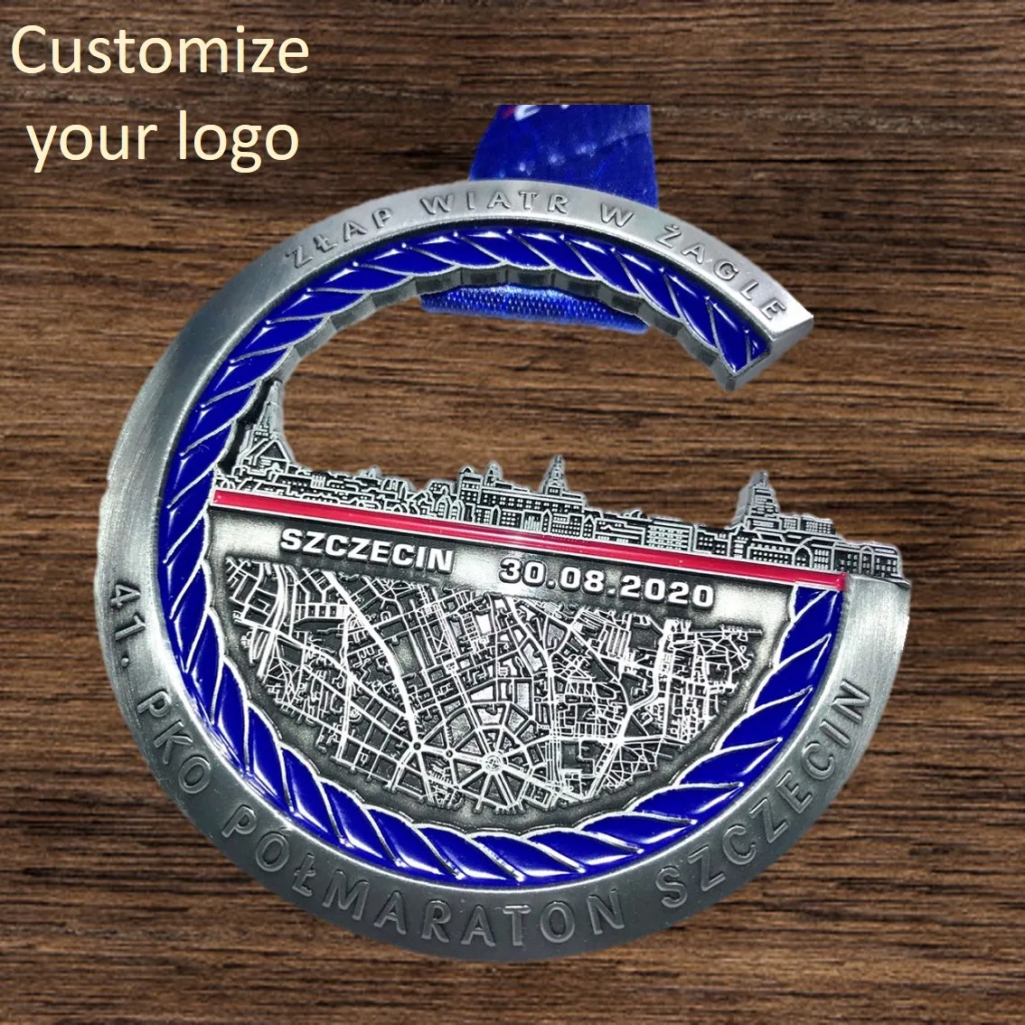 
gold thread league wrestling coliseum medal 
