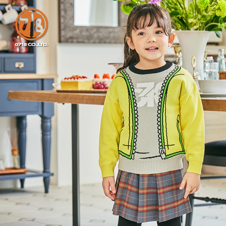 Private Label Autumn And Winter Girls Sweaters And Pullovers Trendy Children Clothes