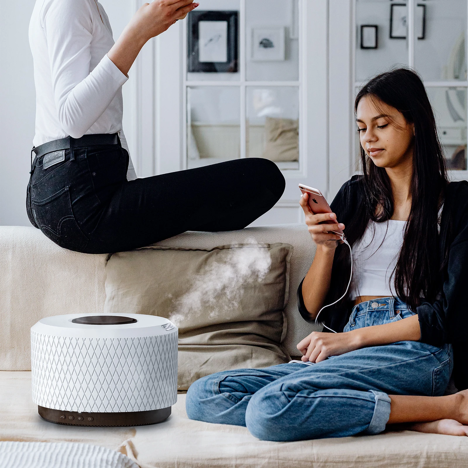 2023 New 500ML Smart Led Light Ceramic Essential Oil Ultrasonic Air Aroma Humidifier Diffuser Machine With Bluetooth Speaker