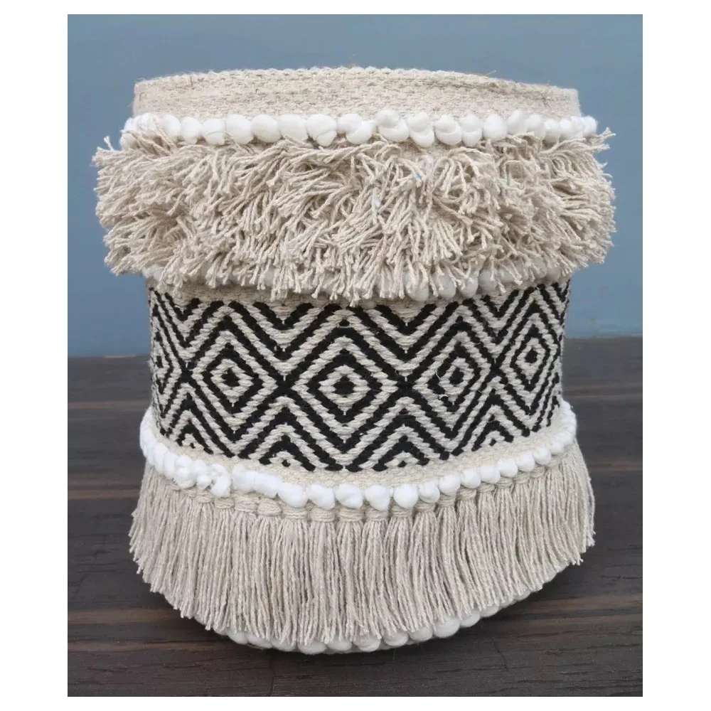 Moroccan Vases Home Storage Basket Pot Vases black white round vase