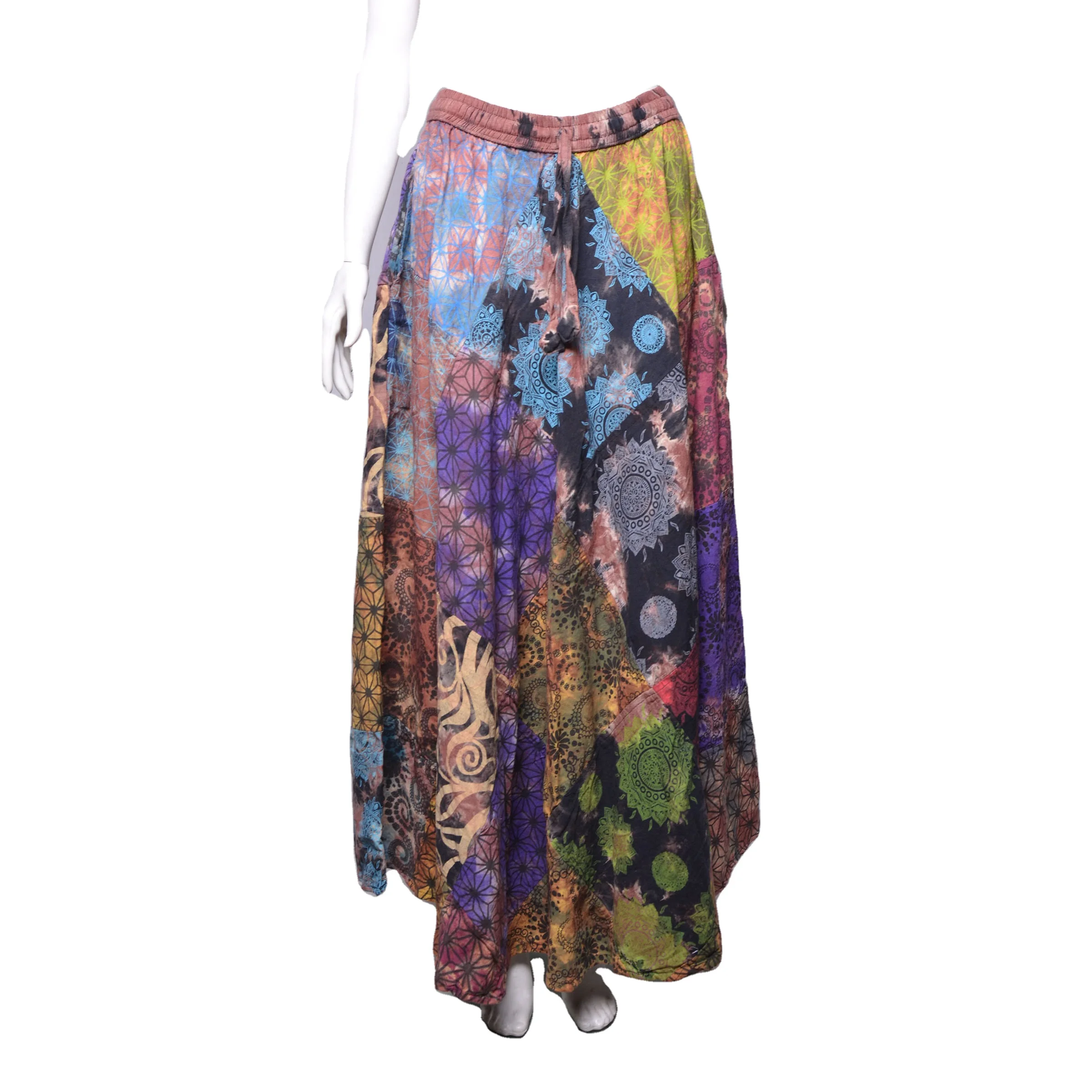 Beautiful Long Skirts Versatile Stylish Wardrobe Staple Bohemian vibe Bold and Vibrant Dress HHCS 0164
