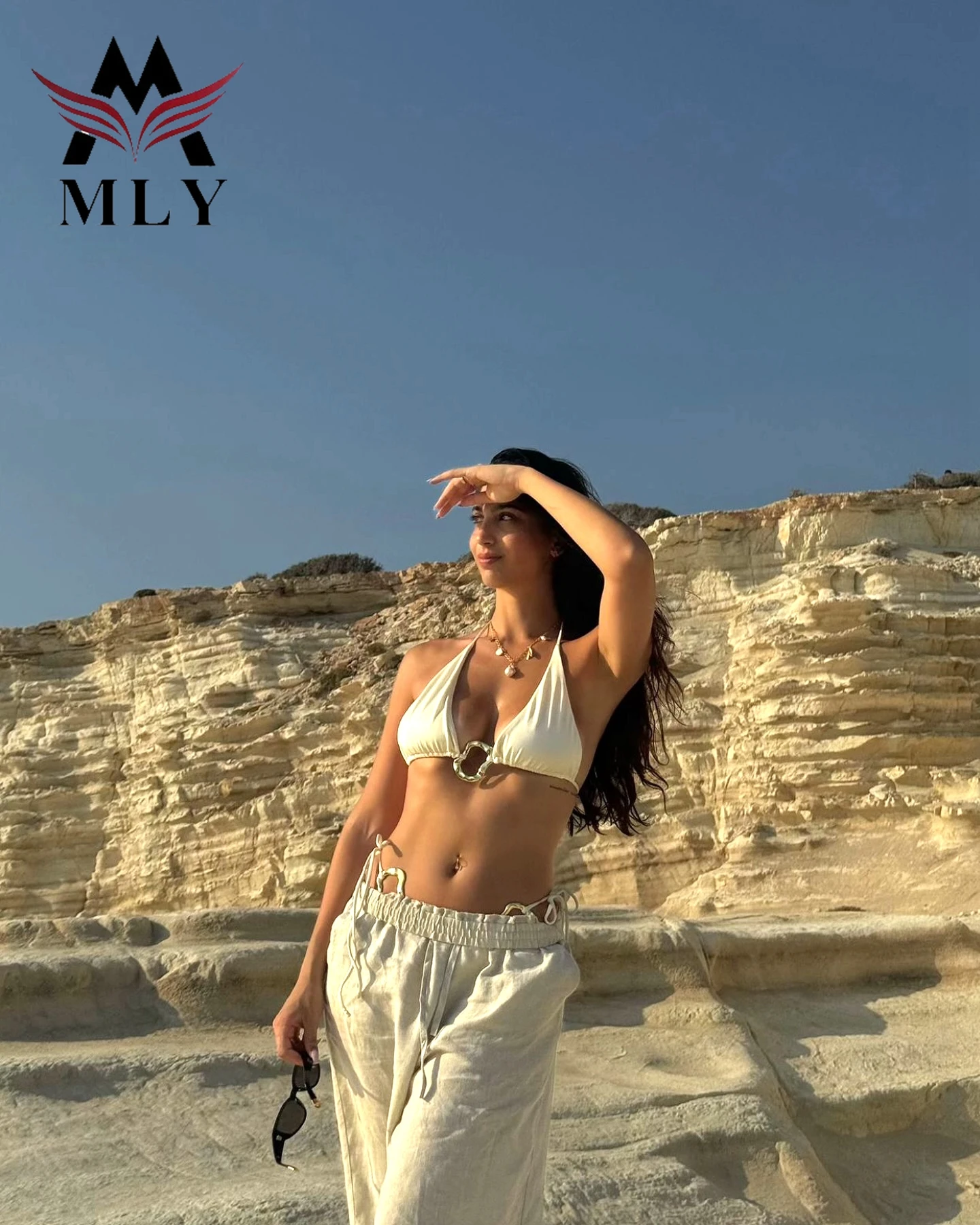 OEM Custom New Accessories Two Piece Bikini Set Plunge String Swimsuit Sexy Swimwear Beachwear